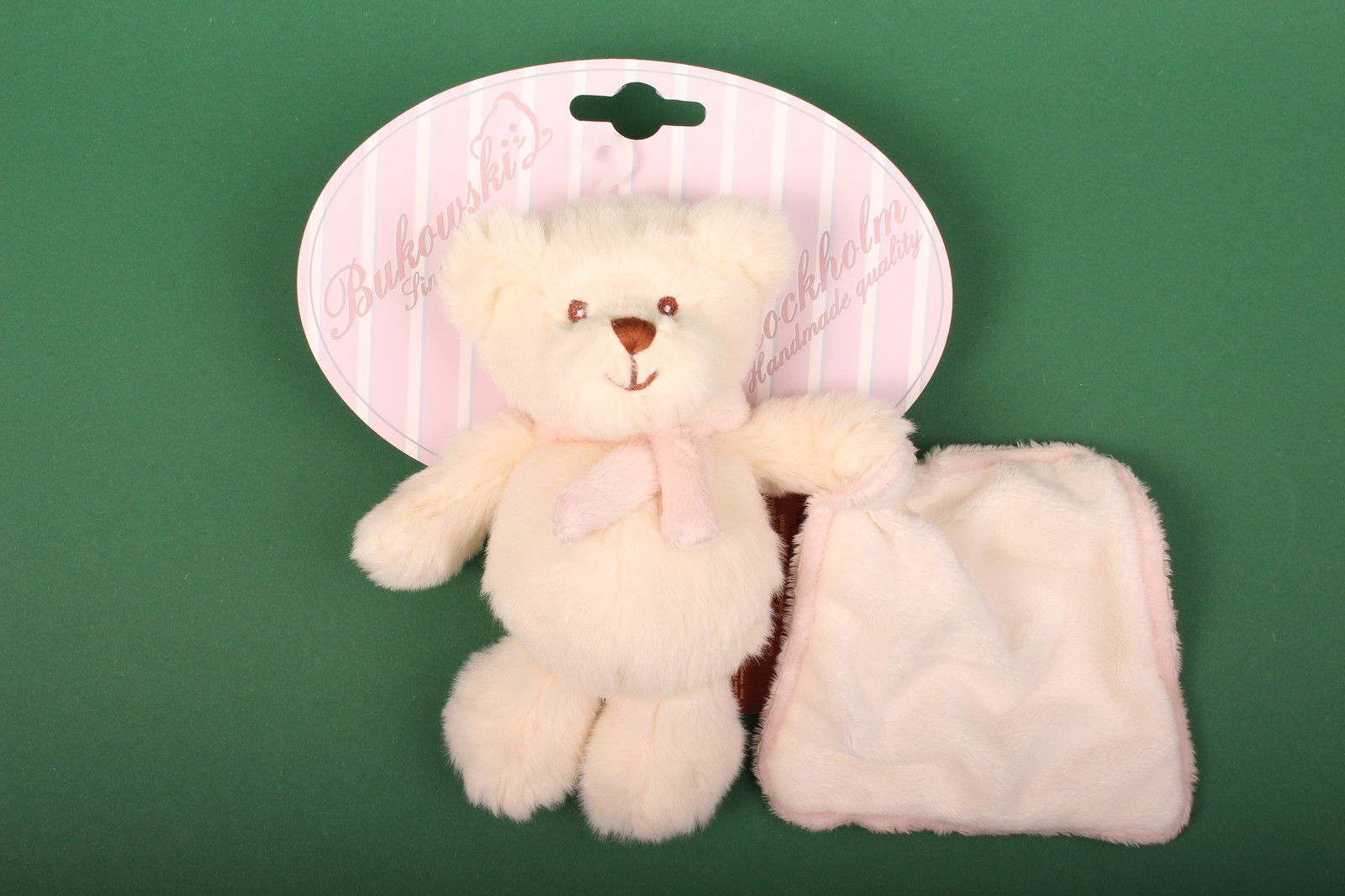 Teddybär mit Schmusetuch "Gabriel" rosa Bukowski Design Geschenk zur Geburt