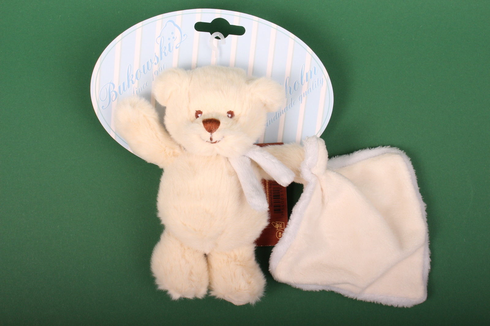 Teddybär mit Schmusetuch "Gabriel" blau Bukowski Design Geschenk zur Geburt